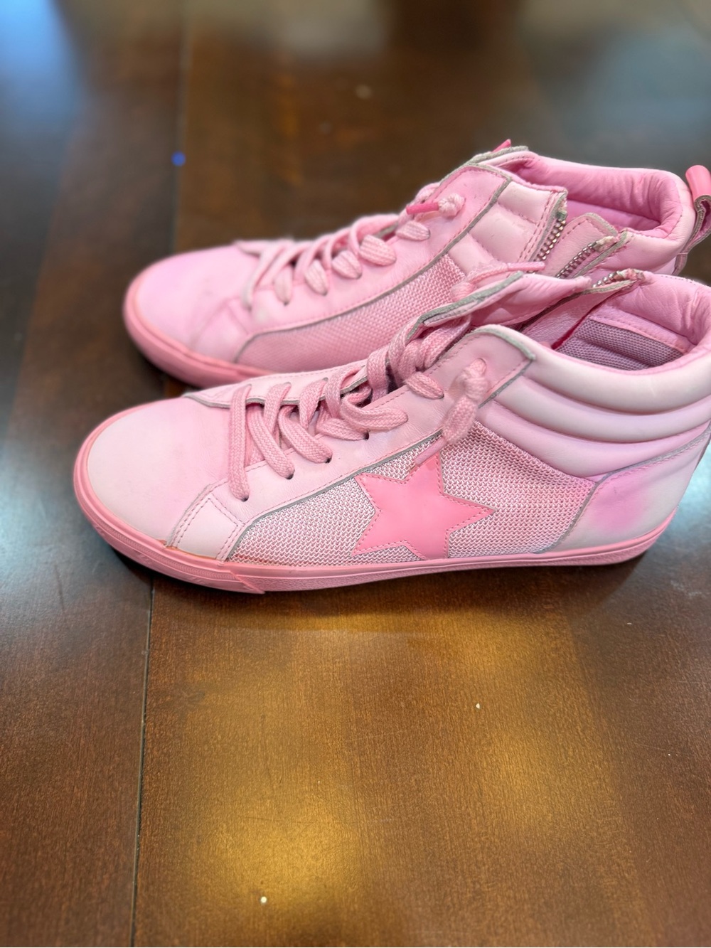 Vintage Havana Pink High-Top Star Sneakers